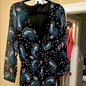 Chic Paisley Print Romper